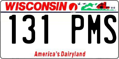 WI license plate 131PMS
