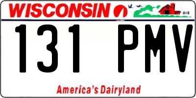 WI license plate 131PMV