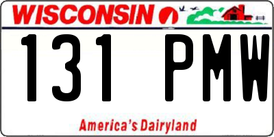 WI license plate 131PMW