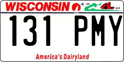 WI license plate 131PMY