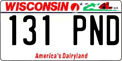 WI license plate 131PND