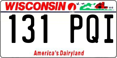 WI license plate 131PQI
