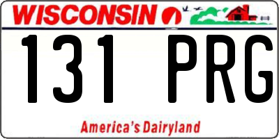 WI license plate 131PRG
