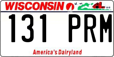 WI license plate 131PRM