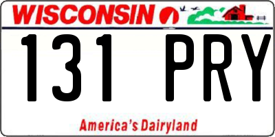 WI license plate 131PRY