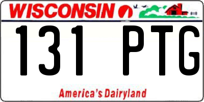 WI license plate 131PTG
