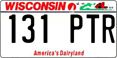WI license plate 131PTR
