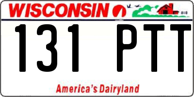 WI license plate 131PTT