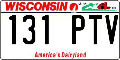 WI license plate 131PTV