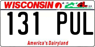 WI license plate 131PUL