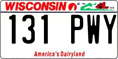 WI license plate 131PWY