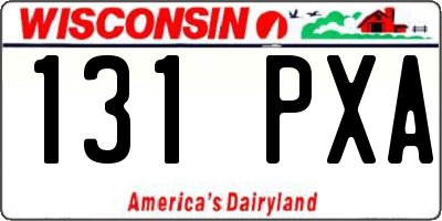 WI license plate 131PXA