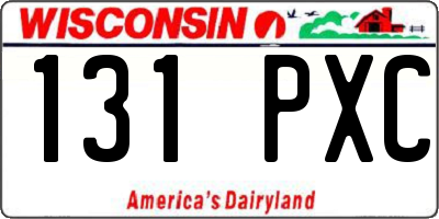 WI license plate 131PXC