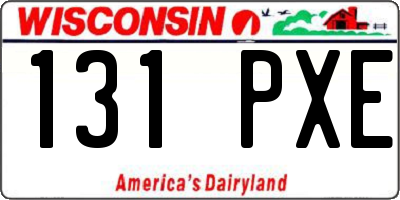 WI license plate 131PXE