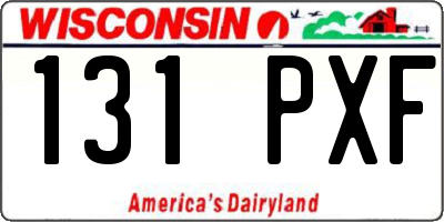 WI license plate 131PXF
