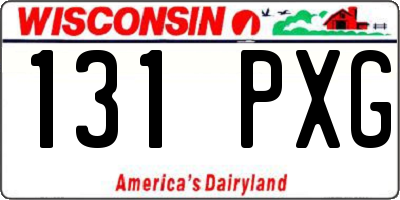 WI license plate 131PXG