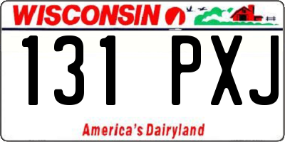 WI license plate 131PXJ