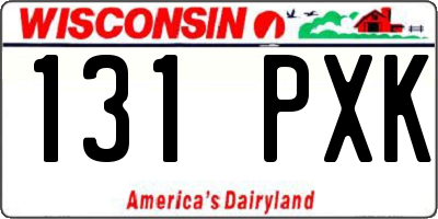 WI license plate 131PXK