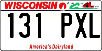 WI license plate 131PXL