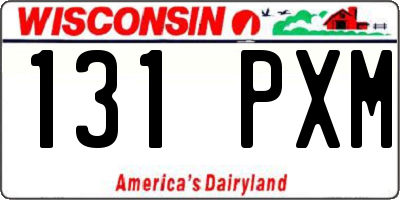 WI license plate 131PXM