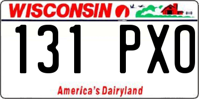 WI license plate 131PXO