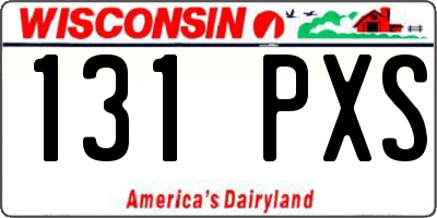 WI license plate 131PXS