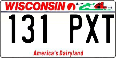 WI license plate 131PXT