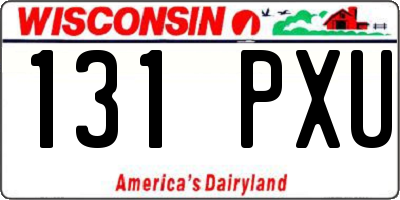 WI license plate 131PXU