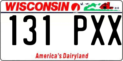 WI license plate 131PXX