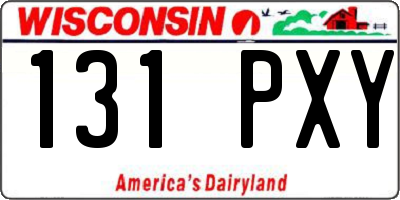 WI license plate 131PXY