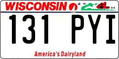 WI license plate 131PYI