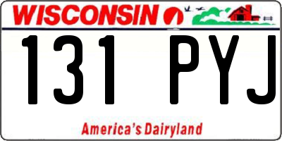 WI license plate 131PYJ