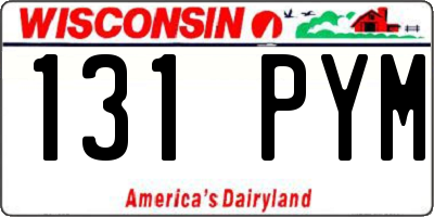 WI license plate 131PYM