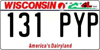 WI license plate 131PYP