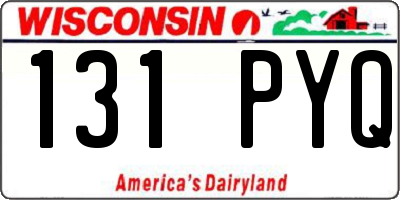 WI license plate 131PYQ