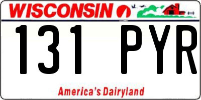 WI license plate 131PYR
