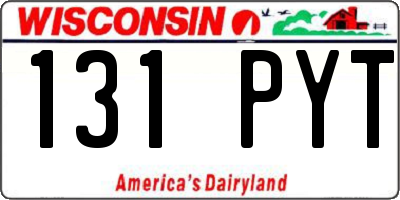 WI license plate 131PYT