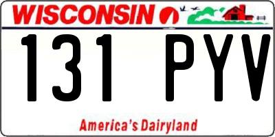 WI license plate 131PYV