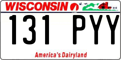 WI license plate 131PYY