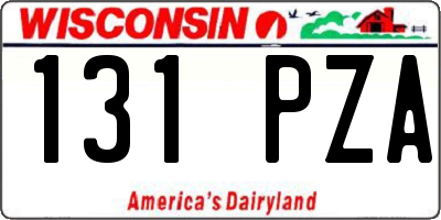 WI license plate 131PZA