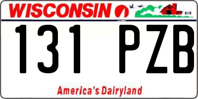 WI license plate 131PZB