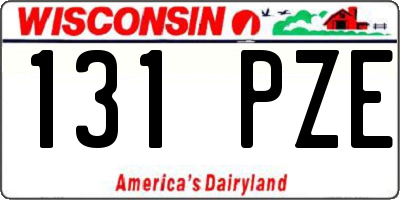WI license plate 131PZE