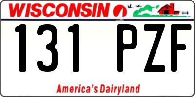 WI license plate 131PZF