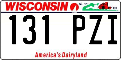 WI license plate 131PZI