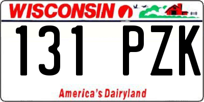 WI license plate 131PZK