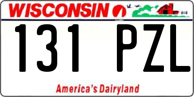 WI license plate 131PZL