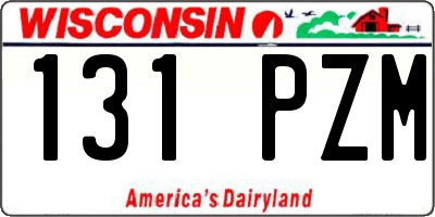 WI license plate 131PZM