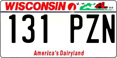 WI license plate 131PZN