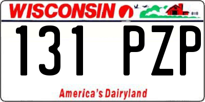 WI license plate 131PZP