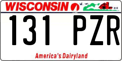 WI license plate 131PZR